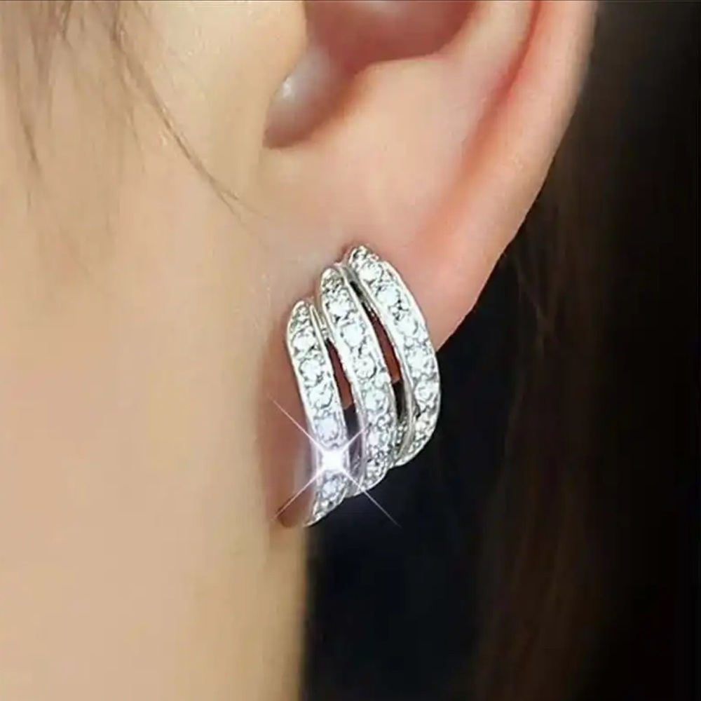 Sterling Silver CZ Earrings